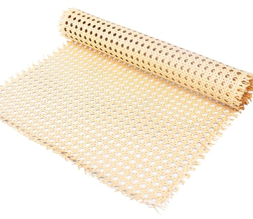 LANZLC Wiener Geflecht, Rattan Gurtband 35 x 100cm Schimmelfest, PE Wabengeflecht Stuhlflechtrohr, Wasserdicht Handgemachtes Rattan Kunsthandwerk Möbeldekoration für Möbel, Stühle, Schränke