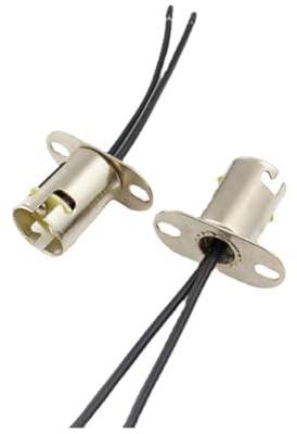 CGEAMDY 2 Pièces Support De Douille D'ampoule LED Pour Auto, Connecteur De Douille D'ampoule LED Pour Feu Arrière De Voiture, Support LED Adaptateur Douille D'ampoule Câblage Harnais Sockets(BA15D)