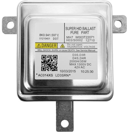 Ballast de rechange 8K0941597E D3S/D3R D4S/D4R Xenon Hid Phare Unité de commande compatible avec Audi A1 A3 A4 A5 A6 A7 A8 Q3 Q5 Q7