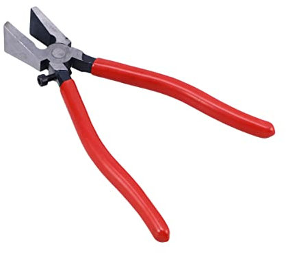 Cabilock Pince à Plats Souple Rouge Outil de Coupe pour Verre Ajustement de Facile Adapté pour Travail Du Verre et Découpe de Panneaux
