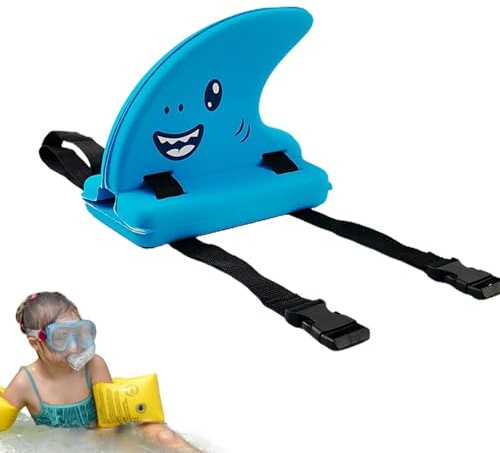 Flotador Trasero para natación para niños - Entrenador de natación con alet | | Material de espuma EVA de 60x25x2cm | Dispositivo de ayuda para nadar con correas seguras | Diseño de aleta de ti