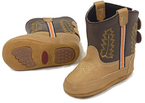 Westernwear-Shop - Stivaletti da cowboy, in pelle, per bambini, colore: Marrone, Marrone (marrone), 9-12 Monate Weit