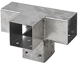 Wovar Pergola Vierwegverbindung Verzinkt für 7 x 7 cm Pfosten - pro Stück