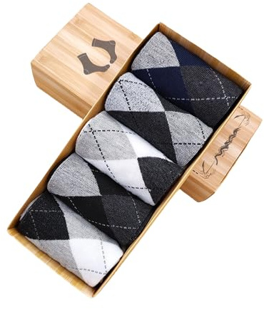 CT-TRONICS Calcetines hombre, ejecutivo, Negocios, Talla 38-44 Antibacteriano, Transpirable, Antideslizante, Sostenible, Absorbente de sudor, 5 pares