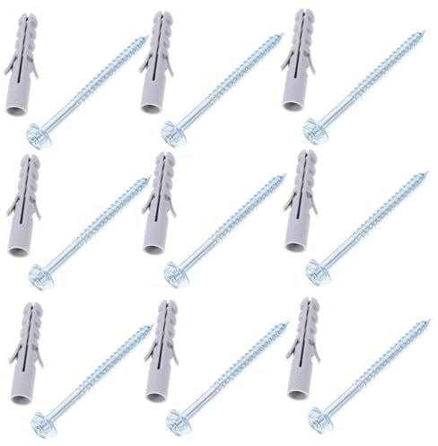 ULTECHNOVO 10sätze Tv Wandhalterung Schrauben Teiliges Montageset Mit Dübel Und Expansion Schrauben Für Stabile Tv-befestigung Und Dunstabzugshaube Einfache Installation Hohe Haltbarkeit