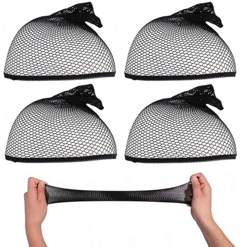 4 Pièces Cap De Perruque Bonnet - Filet À Cheveux Pour Perruque - Élastique Chapeau De Perruque - Bonnet Unisexe Wig Caps De Perruque | Pour Cheveux Courts Et Longs