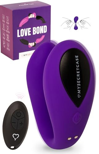 MySecretCase Vibrador para Pareja con Mando- Vibradores para Hombres y Mujeres, Consolador Vibración Control a Distancia, Vibradorador Mujer mas Vendido, Estimulador Parejas, Vibradoradores (Morado)