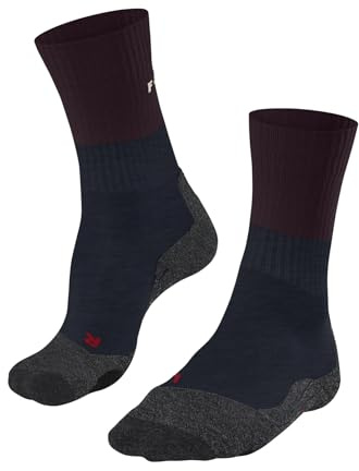 FALKE Women's TK2 Explore W So Wool Thick Anti-Blister 1 Pair Hiking Socks, Purple Azalea 8501, 4-5