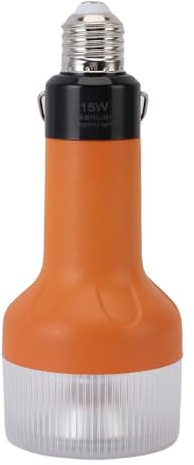 Hyuduo Bombilla LED Recargable E27 E26 Batería de Emergencia Bolsa de Respaldo de 1800 MAh Camping Portátil con Base de Lámpara Retráctil para un Apagón para Uso Al Aire Libre