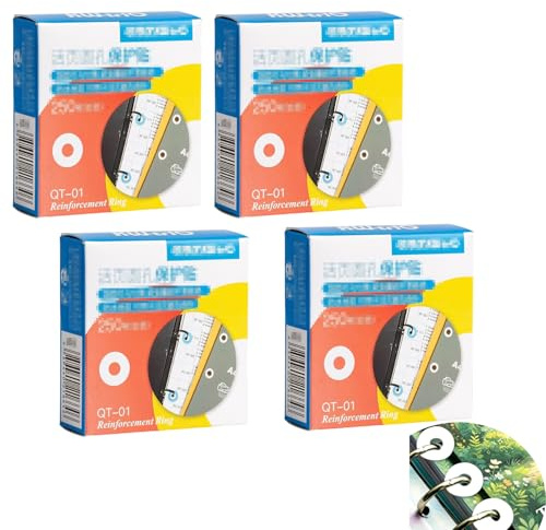 1000 Pcs Hole Punch Reinforcers,Paper Hole Reinforcement Rings,Ring Sticker,Durable Waterproof Self-adhesive Transparent Protective Stickers for Hole-punched Paper,Ideal for Office School and Home Use