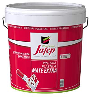 JAFEP Pintura Plastica Mate Colores Vivos Interior/Exterior Negro 750 Ml
