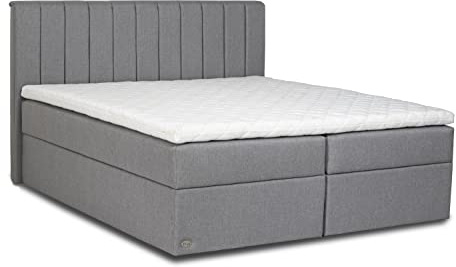 ES Design 08 Optima resårsäng 180 x 200 cm 7-zoner TFK hårdhetsgrad H3 och minnestopper | färg: grå | div. Storlekar tillgängliga (160 x 200 cm med sänglåda, H3 med Visco-topper)