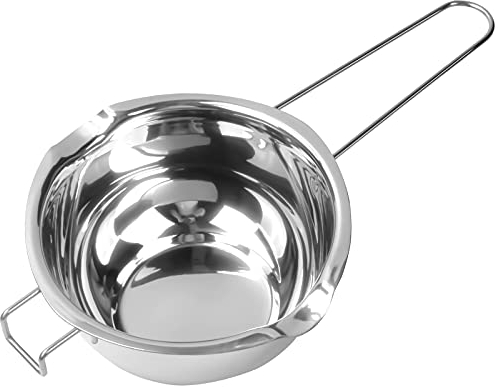 Pinsheng Ciotola per Bagnomaria, Melting Pot in Acciaio Inossidabile di Alta qualità con 2 beccucci, Bagnomaria in Acciaio Inox di Fondo Piatto per Sciogliere Il Formaggio al Burro di Cioccolato