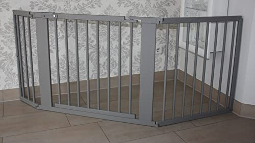 Schutzgitter Absperrgitter Türgitter Treppenschutzgitter 117 bis 363 cm grau (178cm)