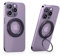 Handy Ring Halterung Magnetisch Zubehör - 360 Grad Drehung Handy Griff Halter Fingerhalter für iPhone 14 Pro Max Plus, 13 12 Pro Max Mini, Smartphone mit Metallplatte - Violett