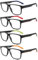 MODFANS 4 Paire de Lunettes de Lecture 1.5 Homme Anti Lumiere Bleue - Lunettes Loupe Monture Legere,Lunettes de Vue Branches a Ressort