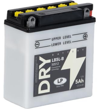 Batería seca para moto Landport LP 12Volt, 5Ah/10hr, 60 CCA- LB5L-B