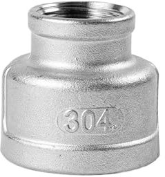 304 Stainless Steel Reducer Pipe clamp External Connection Internal Thread Joint Reducer Pipe Joint Water Heating(DN32-15)