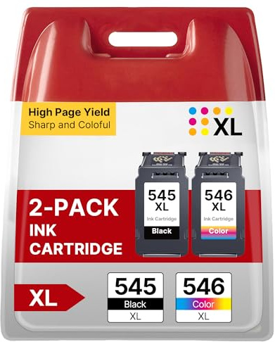 PG-545XL CL-546XL Cartouches d'encre Remplacement pour Cartouche Canon 545-546 pour Cartouche Canon 545 et 546 pour Pixma TS3150 TS3350 TS3151 TR4550 TR4551 MG3050 MG2550S MG2555S MX495(Noir, Couleur)