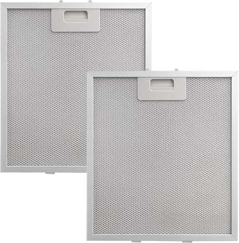 2 Pcs Cooker Hood Filters Replacement, Cookers Hoods Filter, Kitchen Extractor Fan Filter, Universal Cooker Hood Grease Filter, Easy to Install and Clean, Maintains Appliance Efficiency
