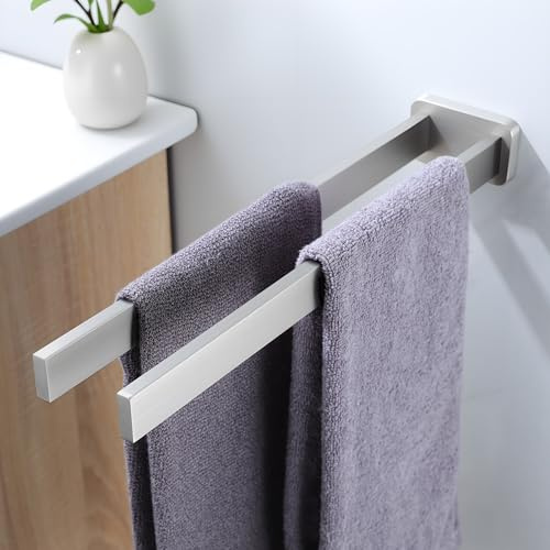 RUICER Handtuchhalter Wand, 40cm Zweiarmig Handtuchstange für Bad & Küche