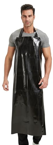 Nanxson TPU Waterproof Apron Lightweight Work Apron with Adjustable Buckle for Pet Bathing,Dishwashing,Butchers,Housework