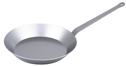 c|h|g chg Profi-Eisenpfanne mit Stielgriff, extra schwere Qualität 2,0 mm, = 28 cm, umweltfreundlich, nachhaltig produziert, Made in Germany, SET 369-73 Silber