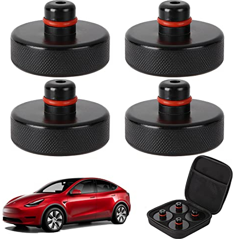 Aigreat Jack Pad für Tesla Model 3/Y/S/X, Tesla Jack Gummipad für Bodenheber, Adapterwerkzeug für Hebepads, Tesla Jack Pad Ständer schützt Batterie und Chassis, Zubehör