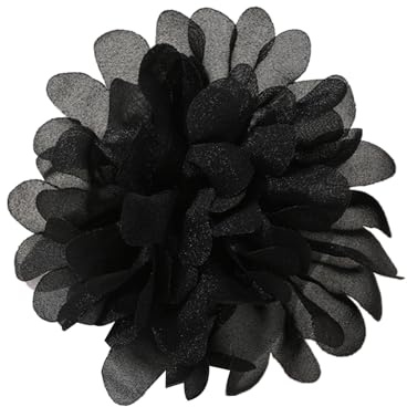 KANGQL Elegante broche con forma de camelia, elegante broche en forma de flor, chifón, tela de gasa, alfileres de solapa, regalo festivo para ella