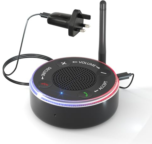 Healvaluefit 110dB Cell Phone Ringer Amplifier, Phone Amplifier & Flasher for Elderly & Hearing Impaired, Bluetooth - Answer Calls Directly, Customizable 3 Mode