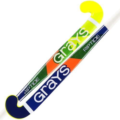 GRAYS Riptide Ultrabow Crosse de hockey junior Jaune/bleu 71,1 cm