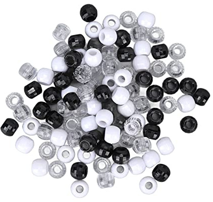 100 Unids Cuentas de Pelo para Trenzas con Perlas de Eslabones, Adornos DIY para Cabello y Barba, Accesorios para Collares y Pulseras, Ideal para Hombres y Mujeres, Estilo Vintage y Moderno