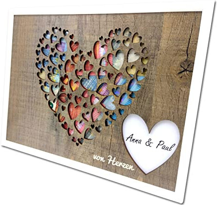 Geldgeschenk im Bilderrahmen I Hochzeitsgeschenk, Geburtstagsgeschenk I Geschenk zur Hochzeit I Hochzeitsgeschenke für Brautpaar, Geldgeschenke zur Hochzeit