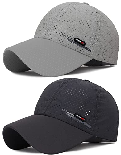 AYPOW Casquette de Baseball Homme, 2 Pièces Séchage Rapide Chapeau de Soleil Lègére Respirant, Sport Outdoor Chapeau de Baseball per Running Alpinisme Cyclisme Randonnée