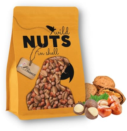 Your Parrot Nueces Silvestres con cáscara | Alimento complementario para Loros 1 Kg