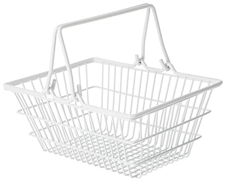 OFFSCH Panier de Rangement Portable pour Stocker Bocaux D'épices et Ustensiles Cuisine à Domicile en Fer Blanc Poignées