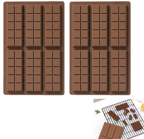 Stampo per cioccolato in silicone Antiaderente per Fai da Te, 12 Tavolette, Senza BPA, Facile da Pulire, Resistente al Calore, Ideale per Dolci e Dessert Creativi, Stampo Versatile per Uso Alimentare