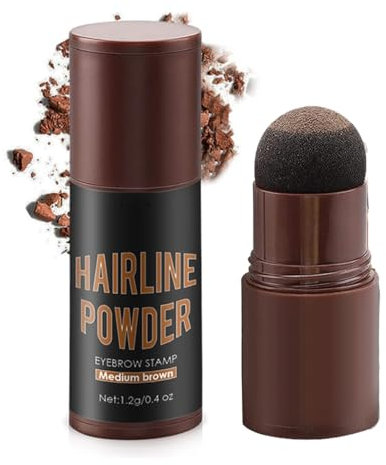 XPEX Retouche racines cheveux Poudre de Racine de Cheveux, Hair Root Concealer, Hairline Shadow Cover Up Powder Utilisation, hommes de cheveux de femmes pour la ligne des cheveux (Brun clair)