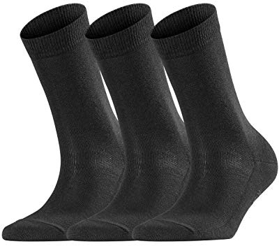 FALKE Damen Family 3-Pack W SO Socken, Blickdicht, Schwarz (Black 3009), 35-38 (3er Pack)