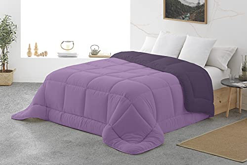 Energy Colors Textil - Hogar Relleno, Edredón nórdico Bicolor/Reversible 350 gr (Morado - Cama 90)