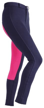 Shires Wessex Maids tvåfärgad jodhpurs alla färger Marinblå/Rosa Age 9/10 Yrs