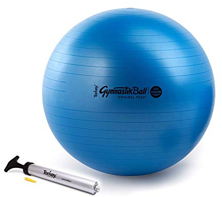 PEZZI Ball Maxafe 65 cm niebieski wraz z oryginalną pompką do piłki piłka gimnastyczna piłka do siedzenia