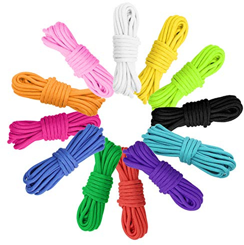 Hileyu Paracord 550 multifunzione corda da paracadute per braccialetti fai da te, cordini, guinzagli per cani, collare per cani, giardinaggio, attività all'aperto, 12 colori, 3 metri