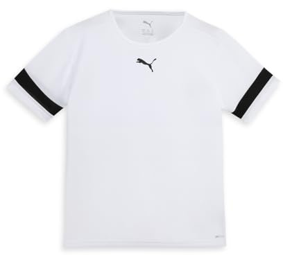 PUMA Unisex Kinder Teamrise Jersey Jr Shirt, Puma White-puma Black-puma White, 176 EU
