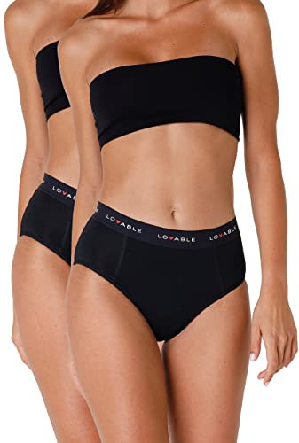 Lovable Slip Alto da Ciclo Mestruale Flusso Abbondante Period Panties Bi-pack Donna x2