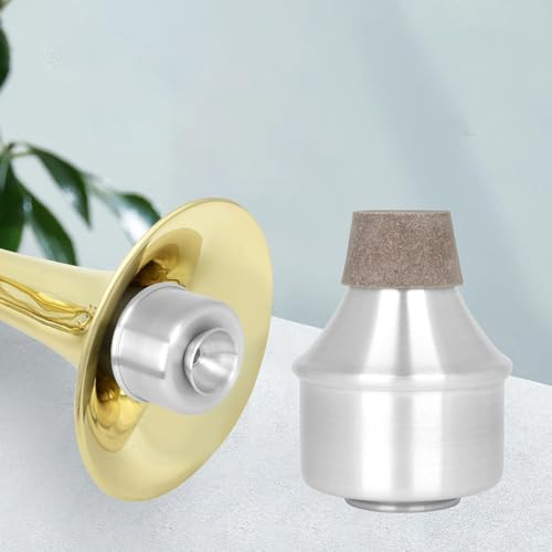 SPORTARC Trompete Dämpfer Schalldämpfer, Aluminiumlegierung Trompete Mute, Tragbare Dämpfer Ersatz Trompete Musikinstrument Zubehör, 1401403126
