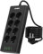 TOPREK Regleta Enchufes con USB,Regleta 8 Enchufes con USB C PD 3.0 20W y Interruptor, 4000W/16A Protección Sobretension, Múltiple para iPad iPhone Tablets,Cable 2M