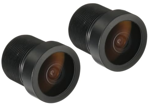 uxcell CCTV Camera Lens 2.1mm 5MP F2.0 FPV Wide Angle M12 Thread,Black,2Pcs