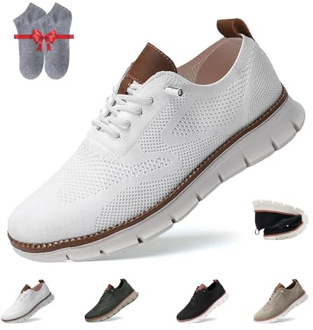 Scarpe Wearbreeze da Uomo, Scarpe Ortopediche Urbane Ultra Comode, Urban Breeze Scarpe Uomo, Scarpe da Passeggio for Sneaker Casual in Mesh Traspirante(Bianco,45 EU)