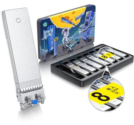 10Gtek 8-Stück 10Gb SFP+ LR Singlemode Modul, 10GBase-LR LC Transceiver Kompatibel für Cisco SFP-10G-LR, Meraki, Mikrotik, Ubiquiti UniFi, Netgear, Zyxel, D-Link,TP-LINK, Open Switch
